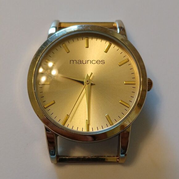 Maurices Women's Gold Tone Analog Display Round Dial Casual Watch Case - Picture 1 of 11